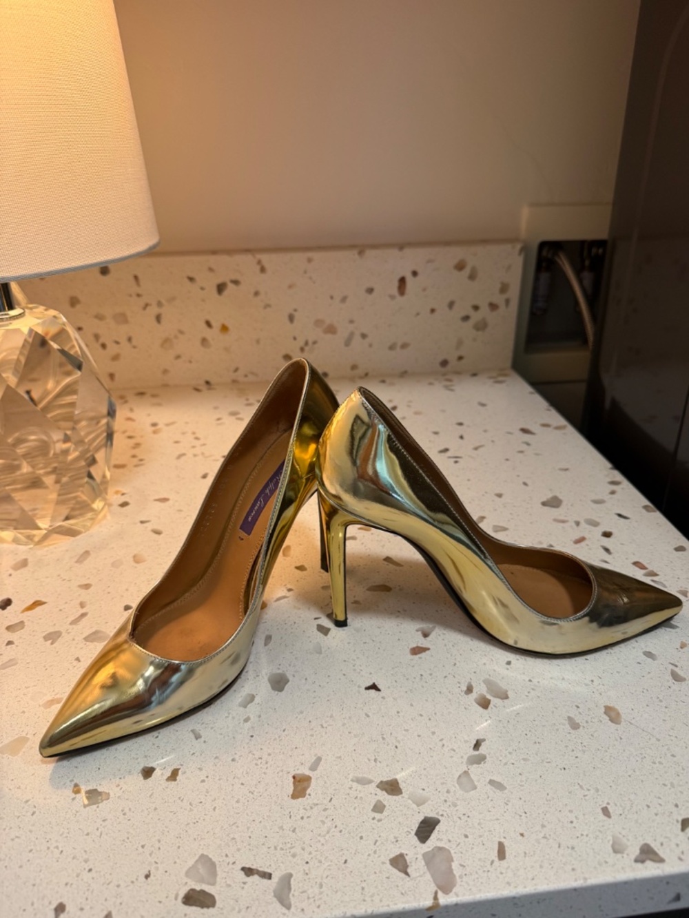 Ralph Lauren Gold Pumps - Picture 3 of 4